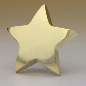 Goldtone Star paperweight