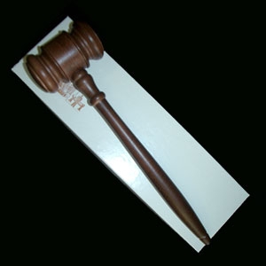 Solid Walnut Gavel with Engraving Band and Gift Box