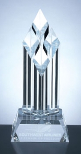 Superior Diamond Award, Hand polished crystal with a crystal base