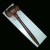 Solid Walnut Gavel with Engraving Band and Gift Box