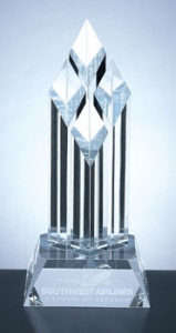 Superior Diamond Award, Hand polished crystal with a crystal Base