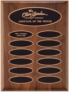 Walnut board perpetual plaque