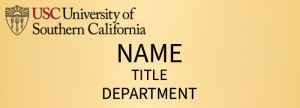 USC Name Badge Primary Shield