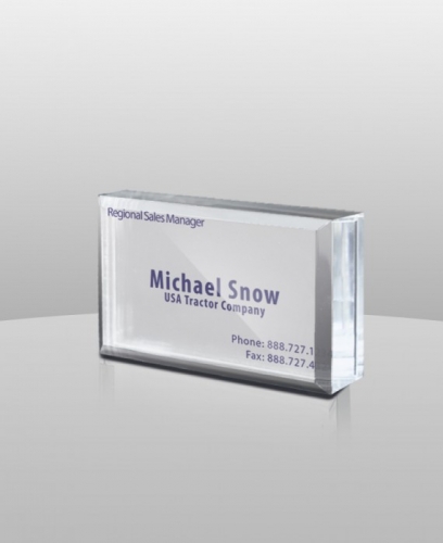 MIRROR ACRYLIC BUSINESS CARD HOLDER FOR PORTRAIT CARDS 