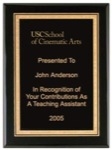 Ebony Piano Finish Plaque